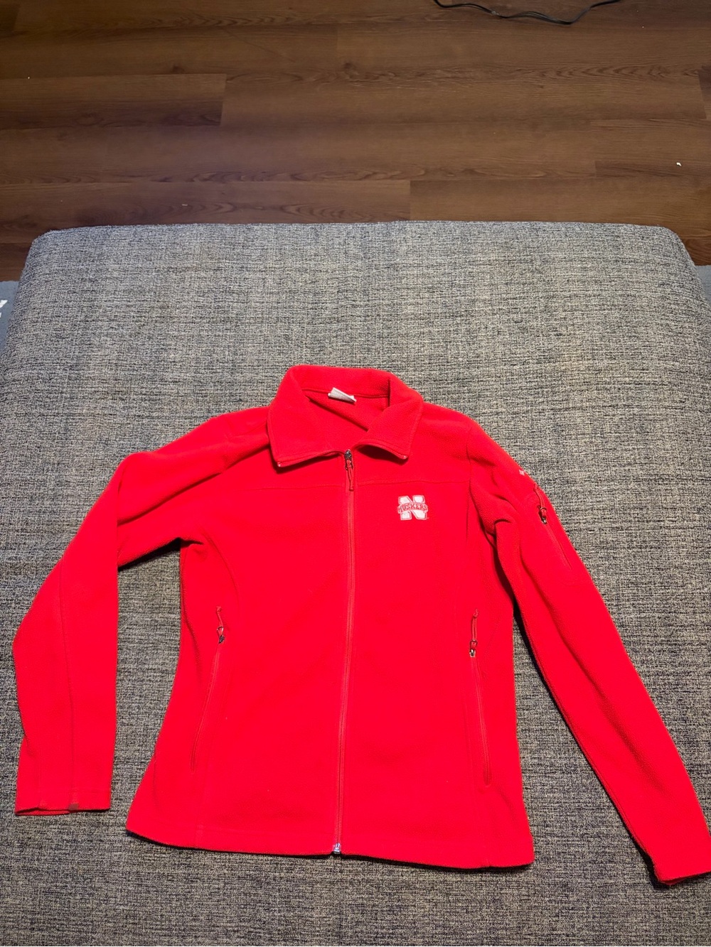 Columbia Nebraska Red Women's Full-Zip Fleece Jacket size M